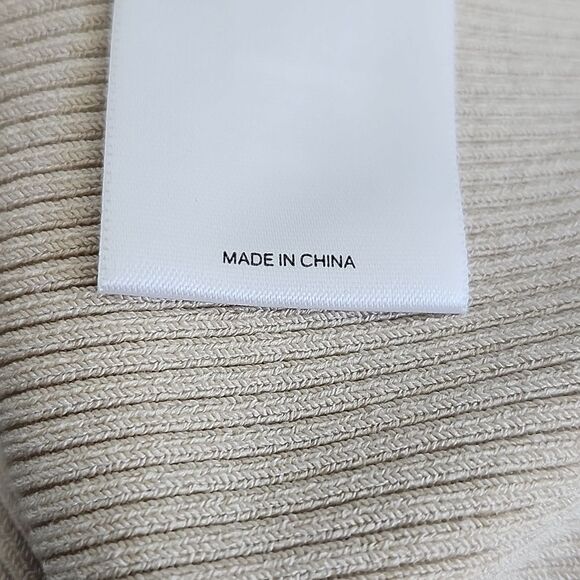 Express ribbed, bodycon, cap sleeve, maxi dress, cream/neutral, size S - Picture 7 of 9